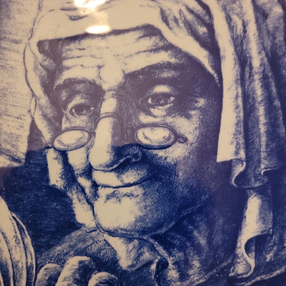 BOCH Vintage Blue Ceramic Art Plate - Picture 2 of 3